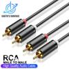 HIFI Stereo RCA Cable 2RCA To RCA Audio Cable Male To Male Aux Cables for Home Theater HDTV DVD Loudspeaker Box Power Amplifier