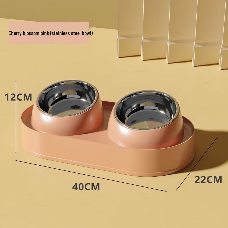 Эргономичная двойная миска для кошек на подставке