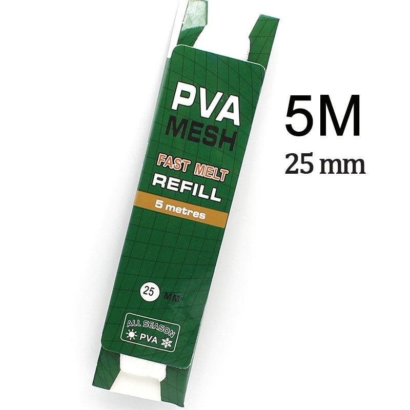 Carp Fishing PVA Mesh Net Soluble Water PVA Narrow Mesh Tube Net Carp Fishing Method Feeder Lures Refill