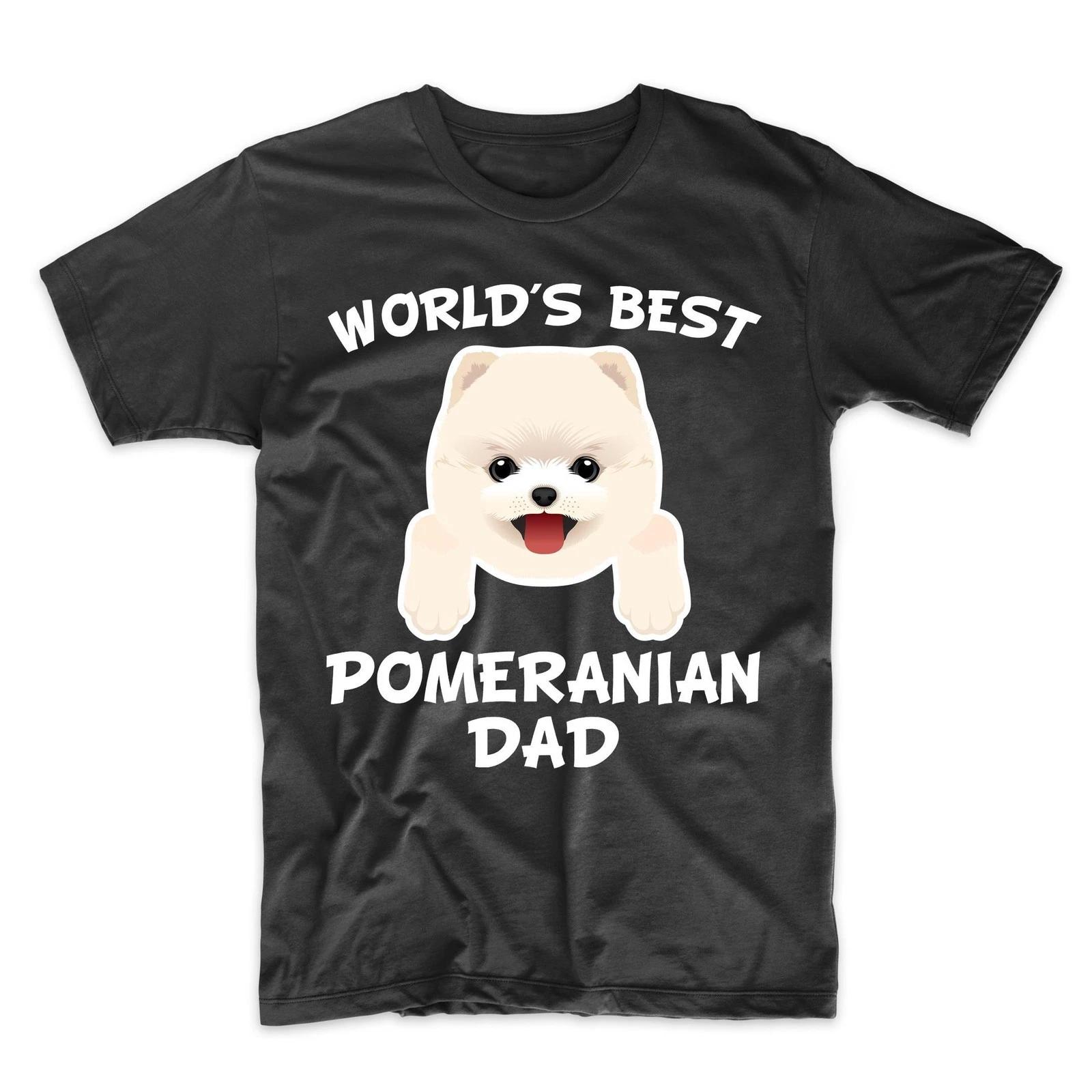 Pomeranian Dad Shirt - World s Best Pomeranian Dad Dog Owner T-Shirt XL