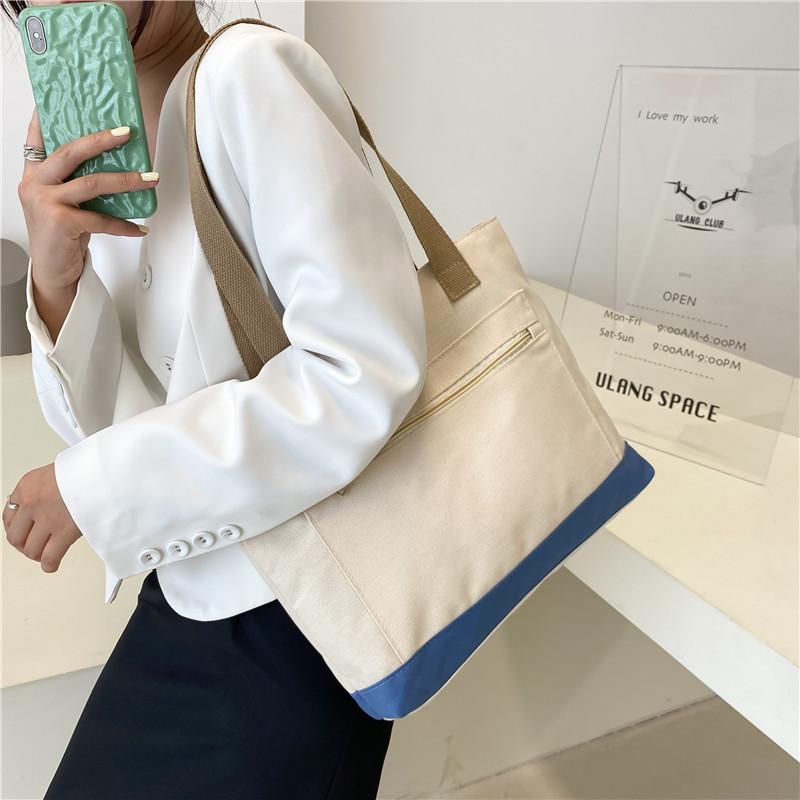 Large Capacity Casual Simple Fashion Korean Style Women Shoulder Hand Tote Bag