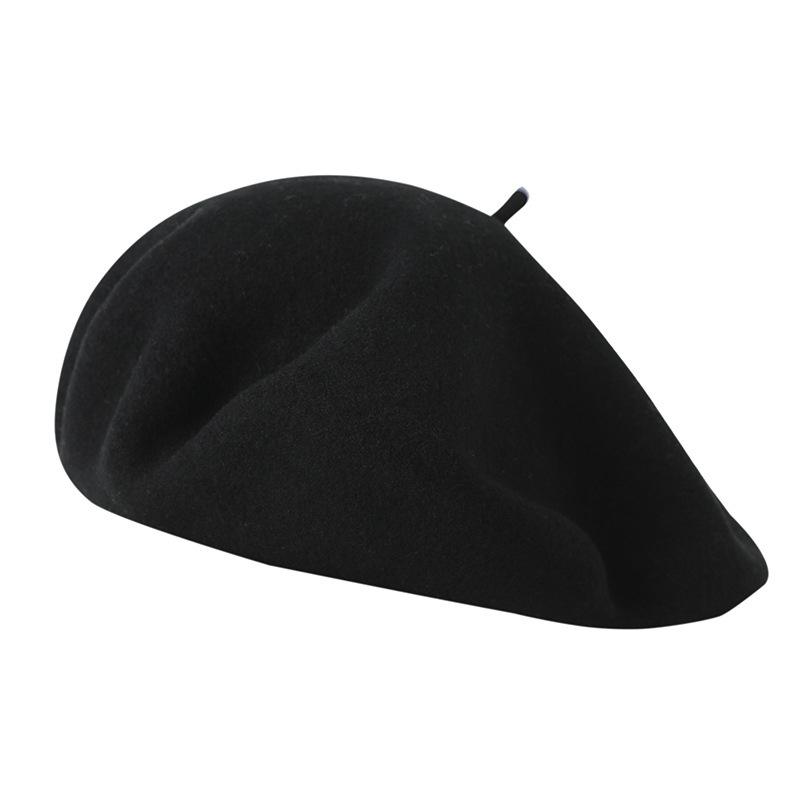 

Oversized Beret Women S Big Head Circumference Black Hat Showing Face Small Large Size Cloud Hat Autumn And Winter Retro Woolen Painter Hat One size fits all