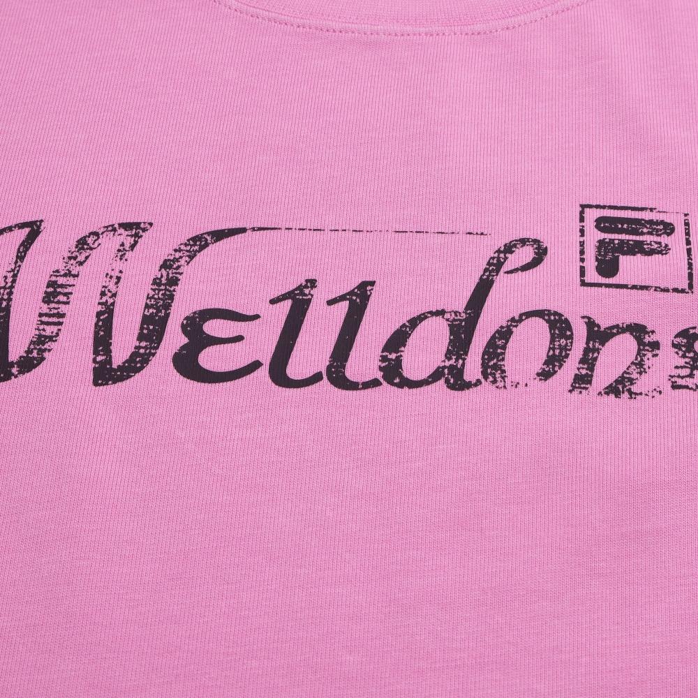 FILA × WE11DONE Letter Print Short Sleeve T-Shirt Women tops F11W626108F-PK