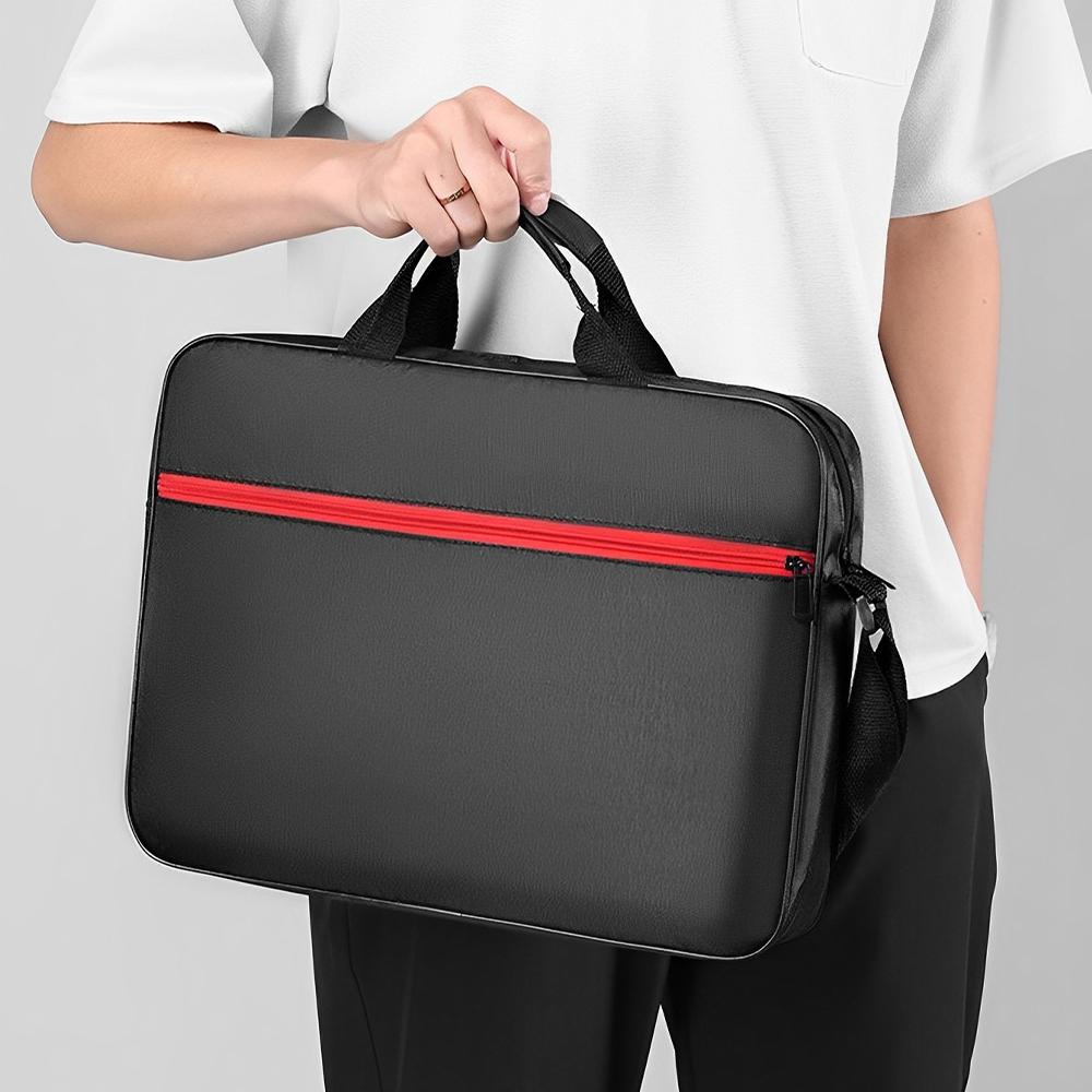 

Сумка для ноутбука 15,6 дюйма, наплечная сумка, большая вместимость, многослойная, регулируемый ремень для Macbook, портативная сумка из ткани Оксфорд 31cm×42cm×7cm