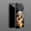 Artistic Love Moon Pattern Tempered Glass Phone Case For iPhone 17 16 15 14 13 12 11 Pro Max 17 Air 7 8 Plus XS X XR Cover