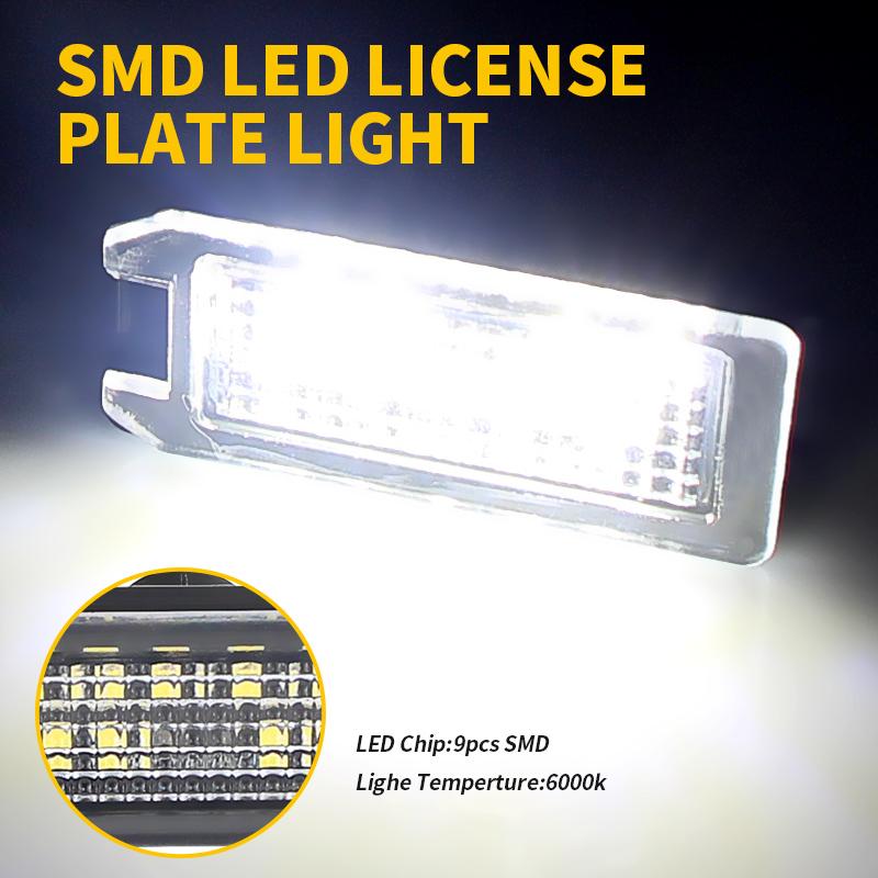 2pcs 68228931AA LED Number License Plate Light 12V For Jeep Grand Cherokee Compass Patriot Dodge Viper 14-17 Fiat500 Accessories