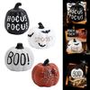 Eerie Halloween Resin Pumpkin Statue Durable Resin Crafted Pumpkin Decorative Ornament for Halloween Celebration