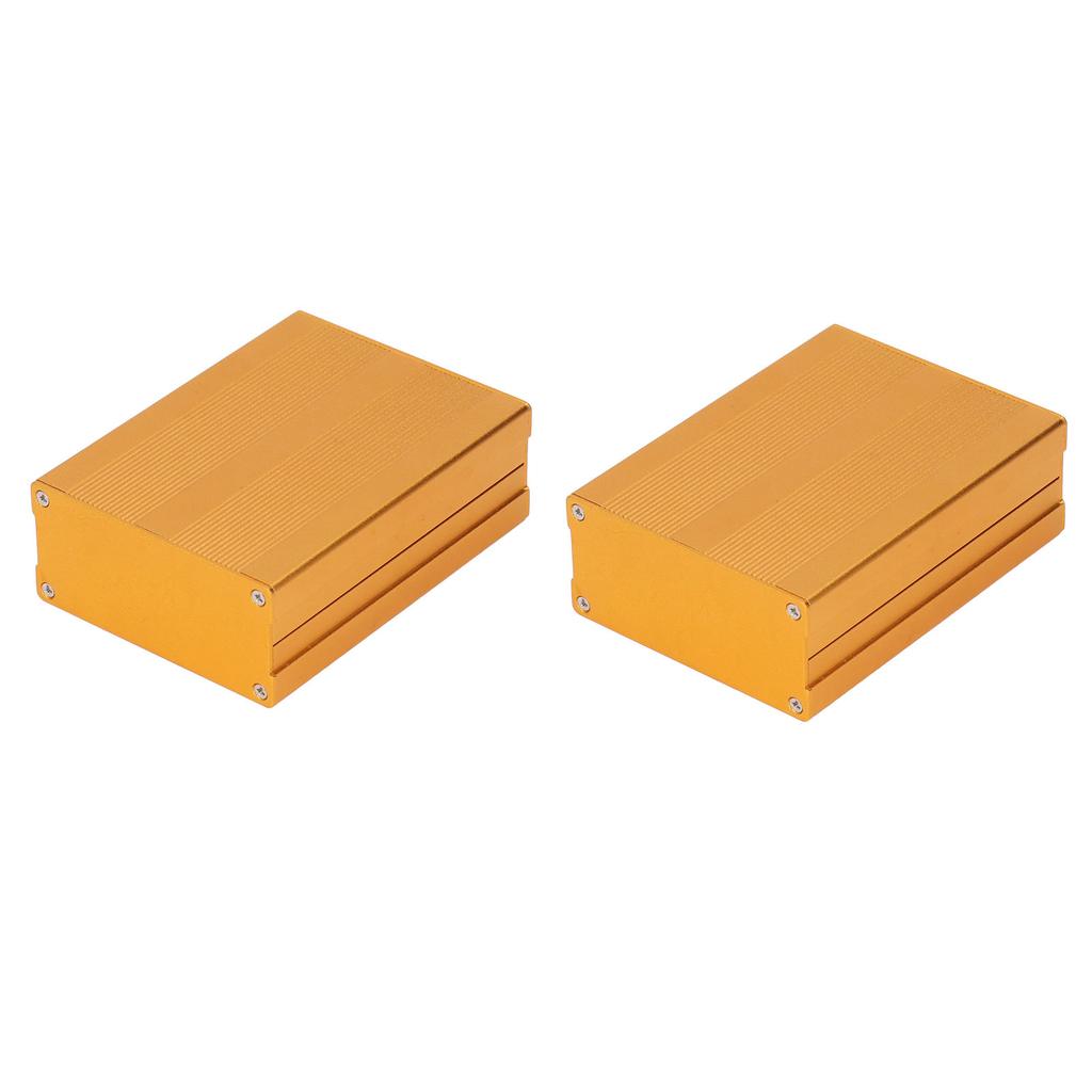 Electronic Project Box Split Type Surface Sandblasting Oxidation Aluminum Alloy Power Junction Case Golden