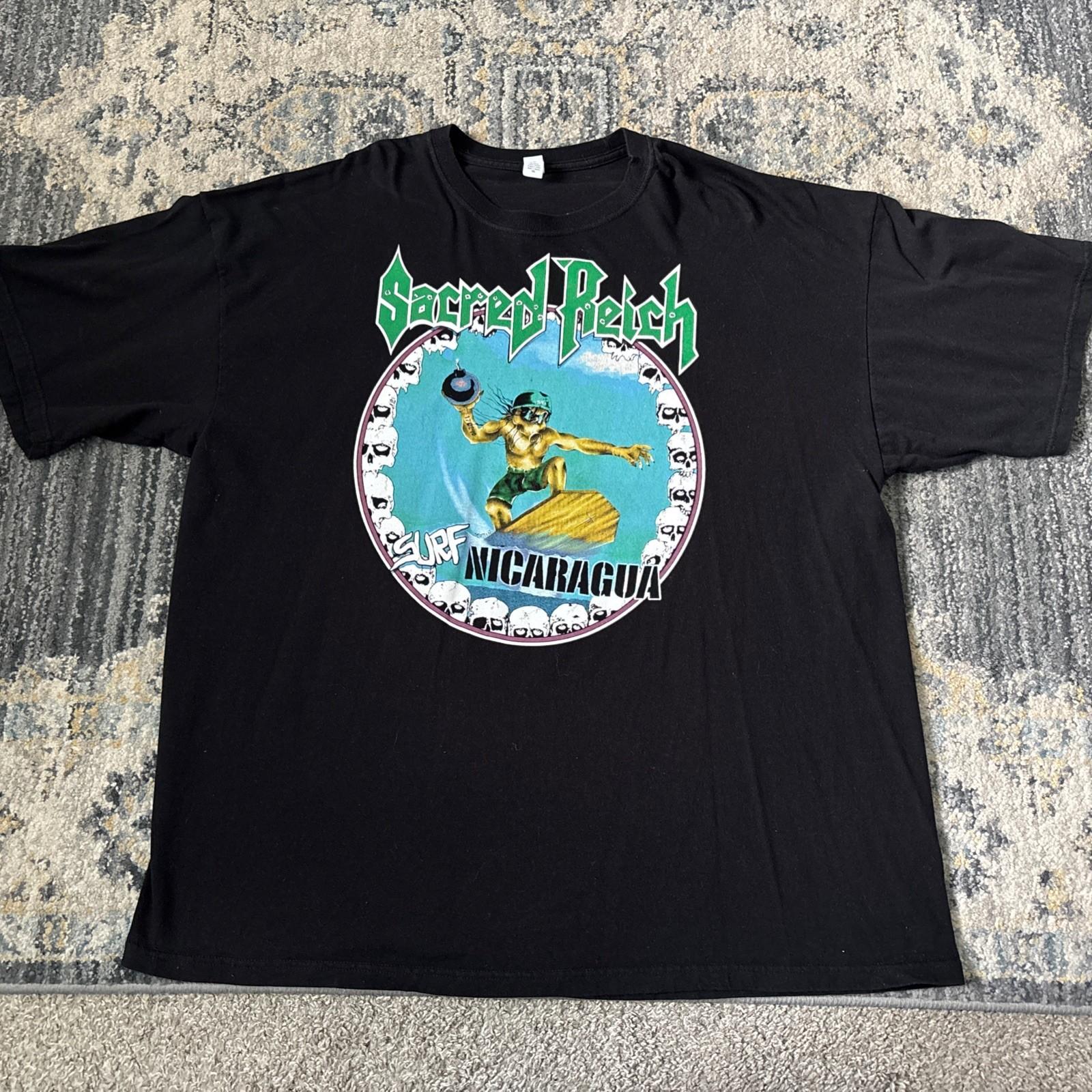 SACRED REICH SURF NICARAGUA Shirt Men’s 2XL Sun Fun And Guns Unisex T-Shirt XXXL