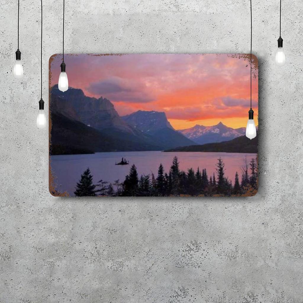 Nationalpark Glacier Lustiges Bar Metallschild Retro Plakette Vintage Schild Alkohol Trinker Kneipe Club Küchenwanddekoration