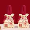 Bowknot Wedding Candy Bag Drawstring Small Wrist Bag Sweet Chinese Style Handbag  Birthday