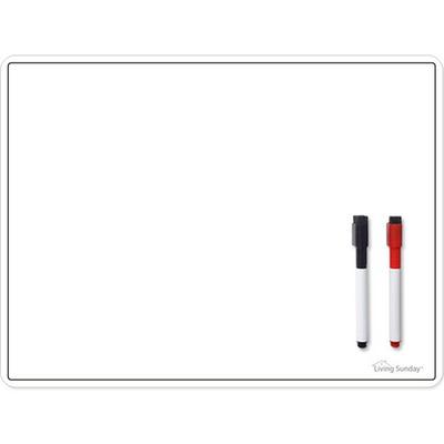 Living Sunday Rubber Magnetic Refrigerator Daily Memo Whiteboard Basic + Magnetic Marker Pen 2-piece Set, Korean Toy Supplies