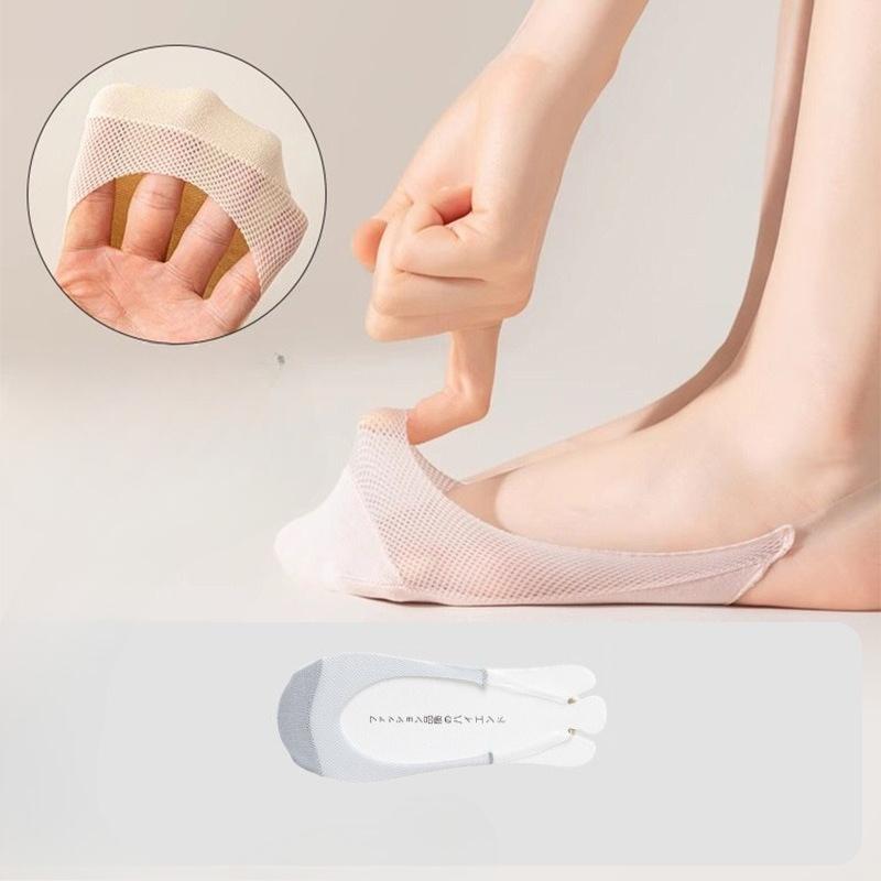 Seiden-Unsichtbare Strümpfe, Damen Sommer Leichte Netz-Riemen zum Hineinschlüpfen Anti-Rutsch Rutschfeste Dünne Style Socken für High Heels