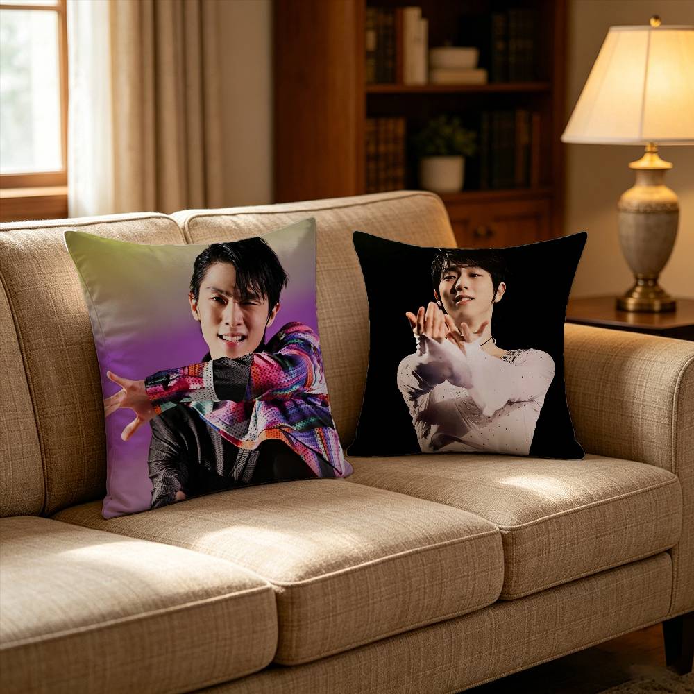 A Jump Legend HHanyu Yuzuru Pillow Case Pattern Printed Pillowcase For Living Room Sofa Cushion Cover