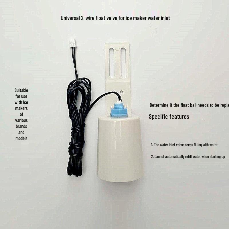2-Wire Universal Water Inlet Float Ball & Level Sensor for Ice Maker