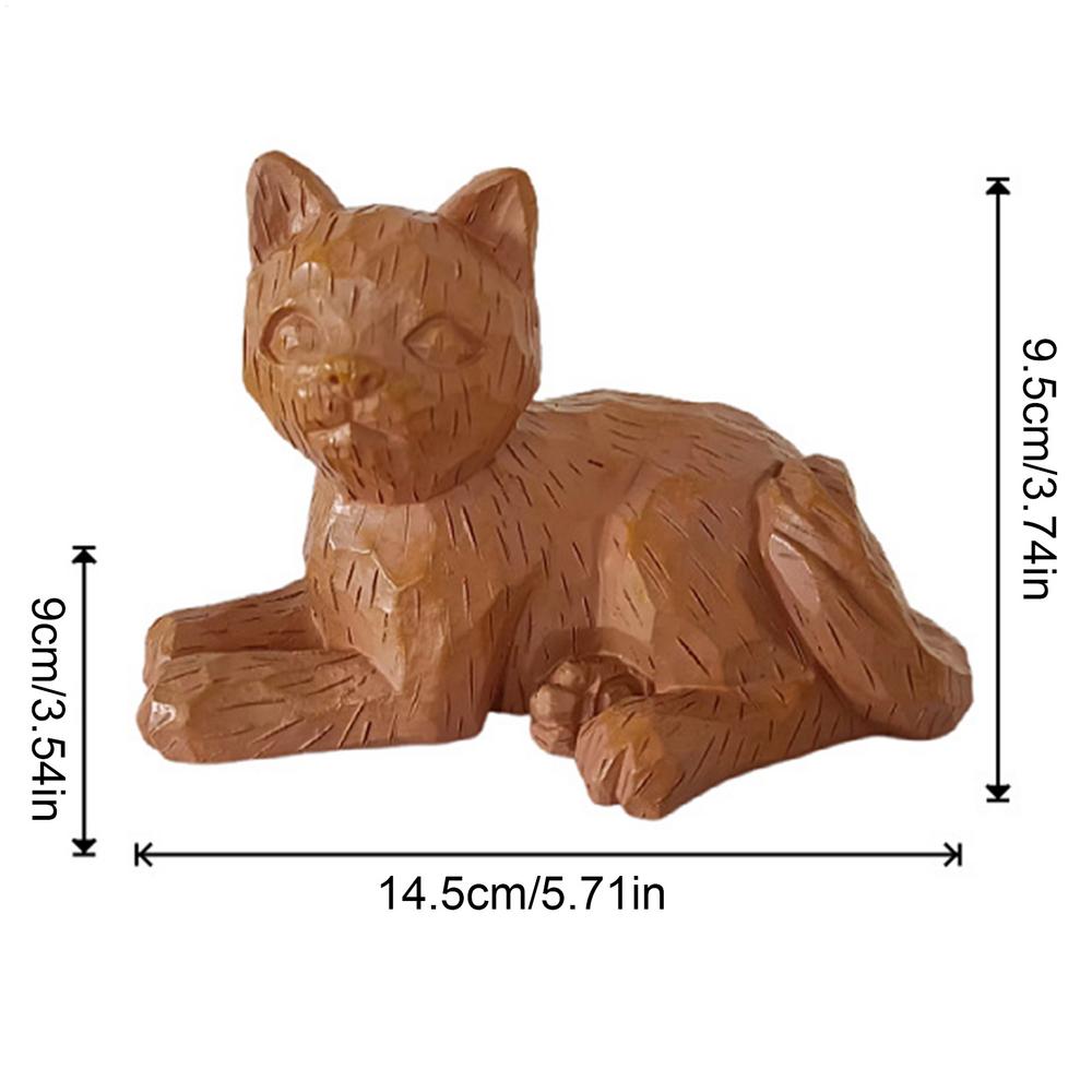 

Милая фигурка маленьких кошек, ручная резьба, смола, кошки, украшение для дома, фигурка, подарок, кошачьи аксессуары, украшение, ремесла, фигурки светло-коричневого