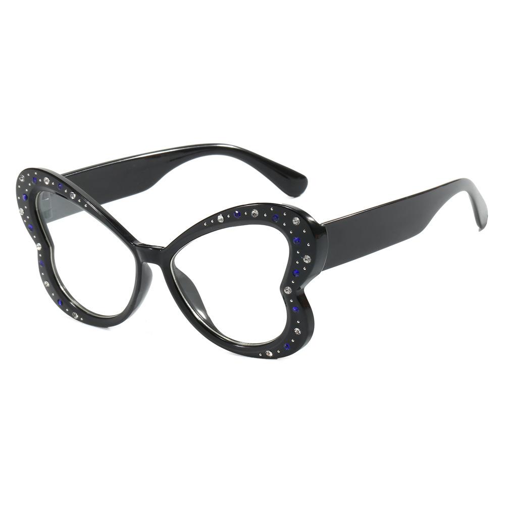 

Large Computer Glasses Frame Women Men Cat Eye Anti Blue Light Butterfly Eyewear Blocking Glasses Optical Spectacle Eyeglasses MULTI