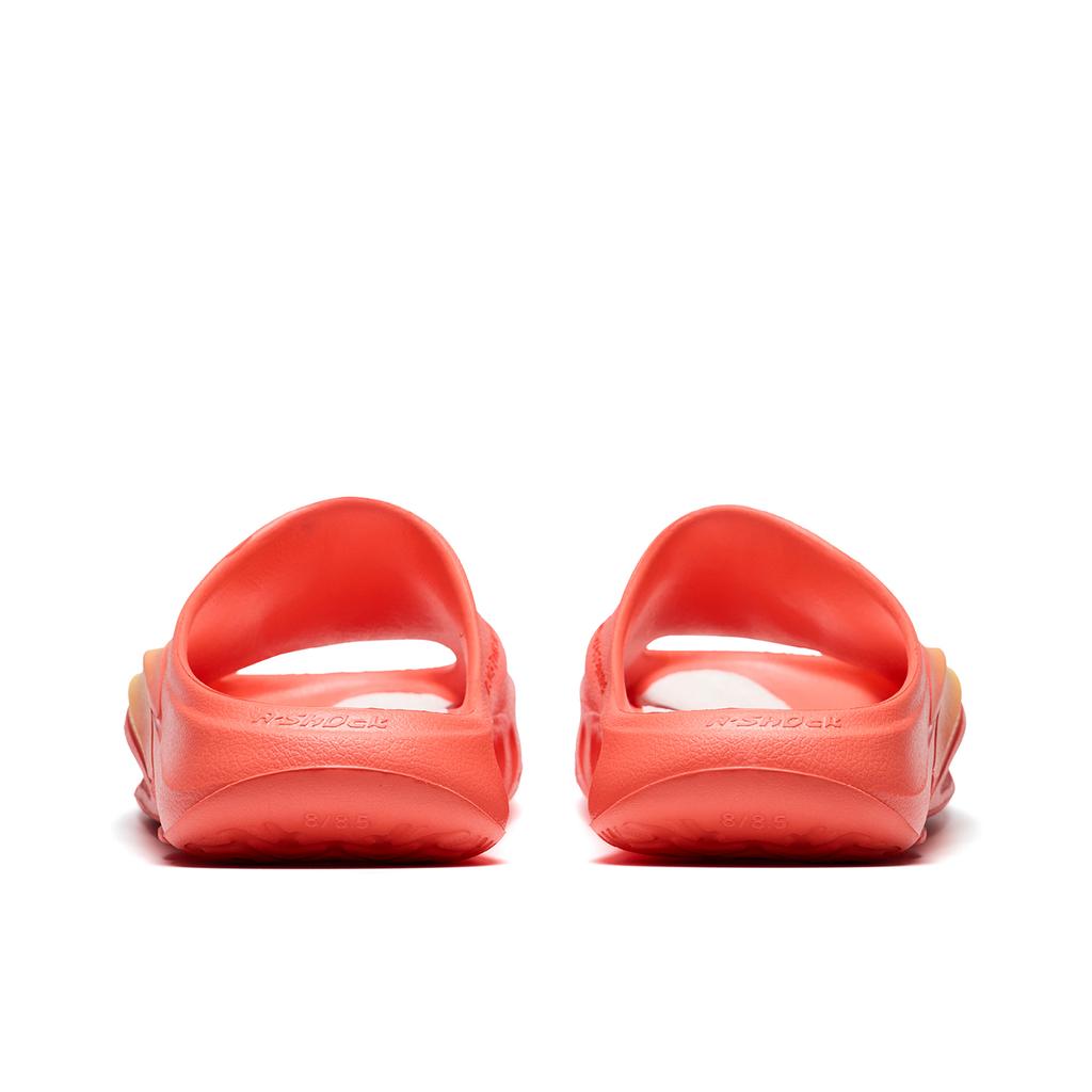 Men's Slippers ANTA Nitrogen Bubble Slide Slippers Men's Neon Bright Dark Red/Fluorescent Jelly Yellow