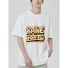 Seltene Rasse Oversized T-Shirt Schwarz Gold Graffiti-Print Streetwear Mode Freizeitkleidung