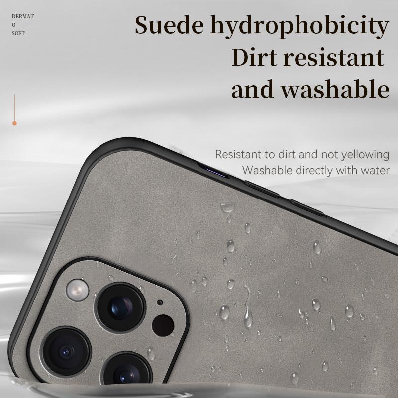 Matte Sheepskin Leather Stand Holder Case for iPhone 15 14 13 12 Pro Max XS MAX XR X 8 7 Plus /Samsung S24 S23 S22 S21 Ultra Plus FE A14 A54 A13 A53