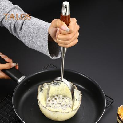 Stainless Steel Mud Press Masher for Avocado Potatoes Beans Easy To Use Clean Food Masher Ergonomic Design Versatile Kitchen Tool