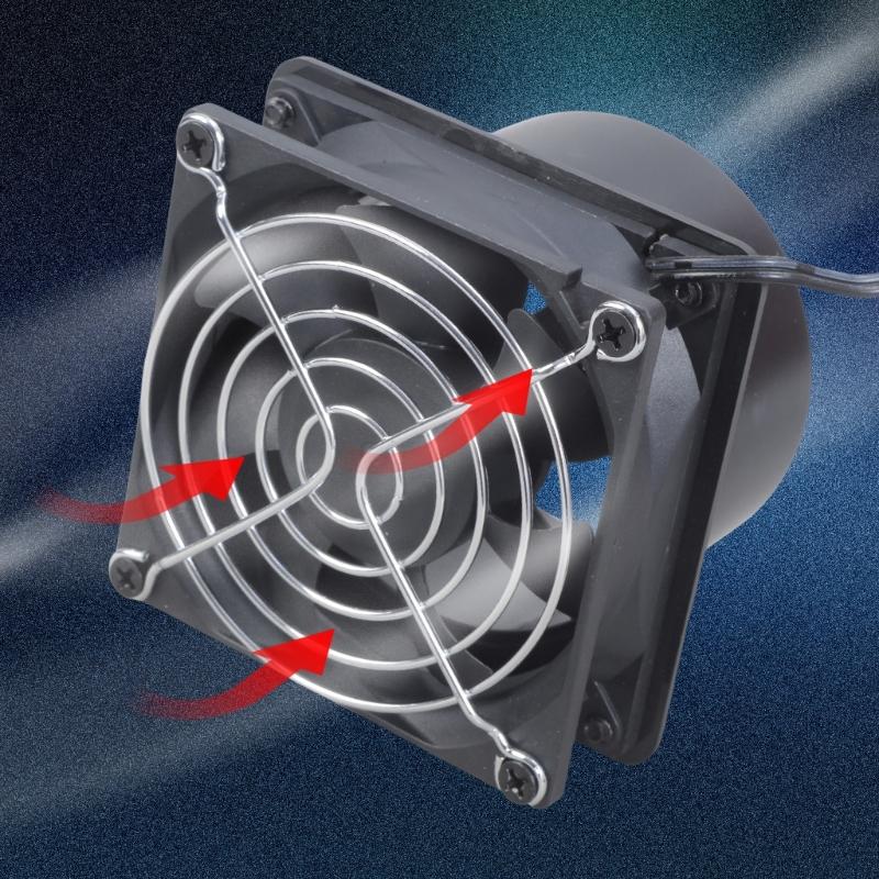 Leiser 8cm USB-betriebener Kanalventilator mit einstellbarer Geschwindigkeit und Luftrohr für 3D-Drucker, Haustierhäuser, Werkstätten, Lüftungssystem