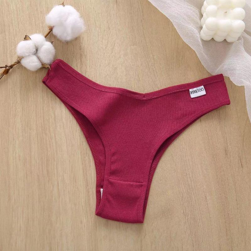 1Pc/Set Women Cotton Brazilian Panties M-XL Comfortable Thongs Underwear Women Bikini Underpants Sexy Low-rise Girl's T-back Panties