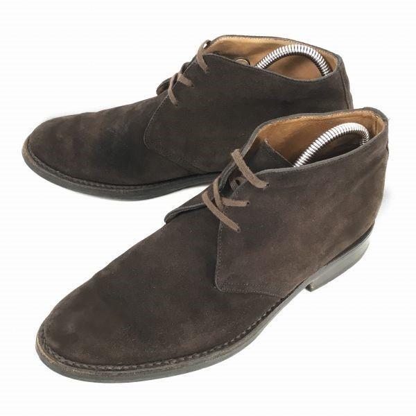 

Royal Warrant Van Bommel Goodyear Welted Suede Leather Chukka Boots/26.0/Dark Brown/(USED)