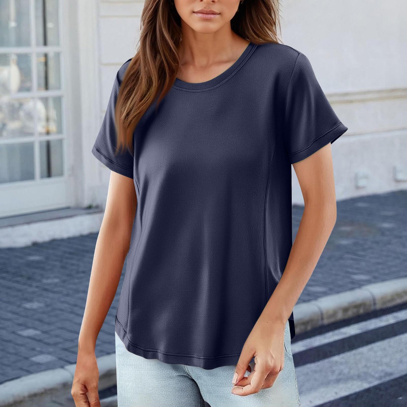 

T Shirts Short Sleeve Tees For Women Fashion Tops Lightweight Soft Casual Summer Outfits Clothes XXXXL