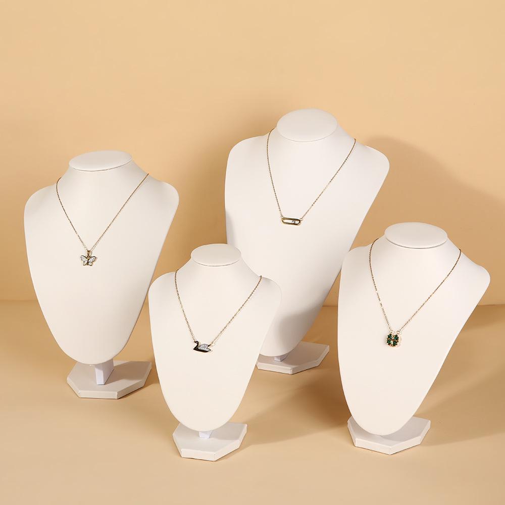 High-End Black Velvet V-Shaped Necklace Display Stand