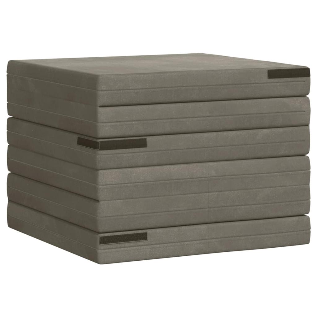 Folding Sofa Bed 140 x 67 x 45 cm Light Grey