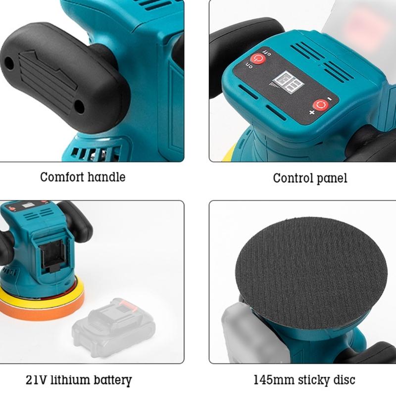 3 Speed Adjustable Polishing Machine For Automotive Detailing Stone Surfaces ABS Light Weight Polisher