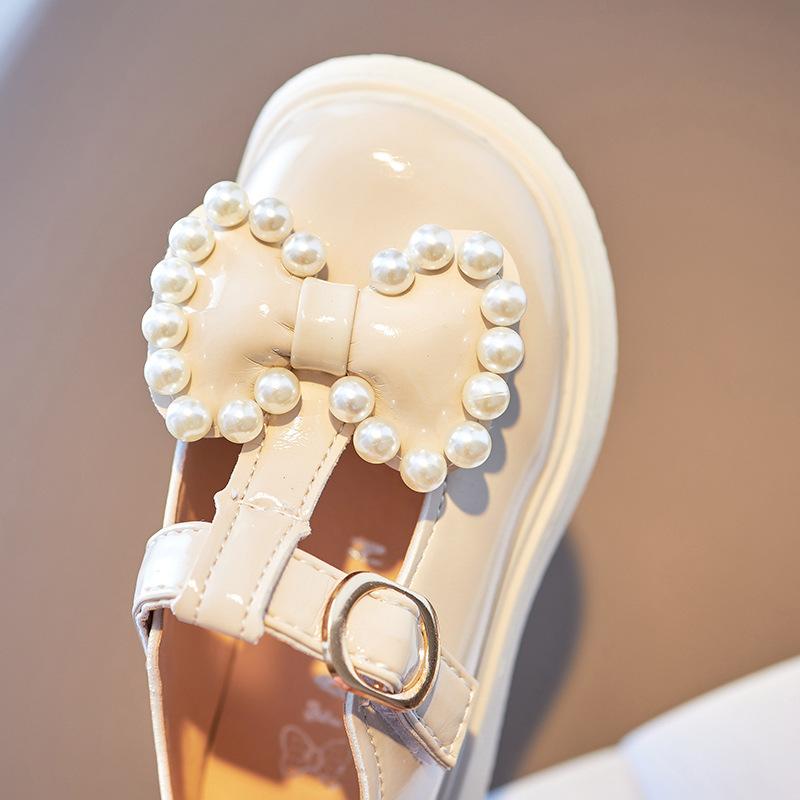 Barnsko Skola Barn Casual Mångsidiga Läderskor Halkfri Mjuk Sula Festklänningar Härliga Prinsessflickskor Zapatos Niña