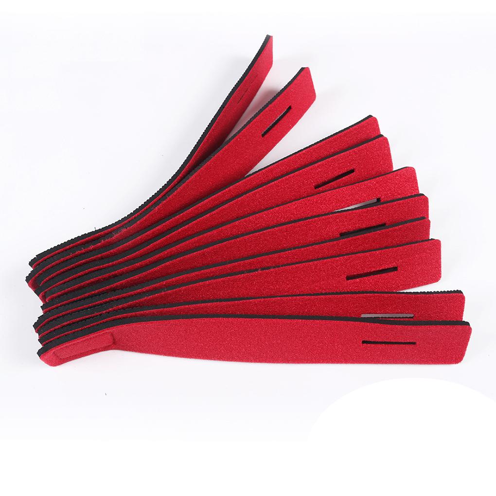 Pack of 10 Fishing Rod Holder Strap Rubber Pole Ties Elastic Band Outdoor River Lake Boat Fastener Accessories