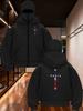 Herbst Herren Gothic Harajuku Winter Neuartikel Doppelte Kapuze Paris Aufdruck Sweatshirt Herren Kapuzenmaske Reißverschluss Sportbekleidung
