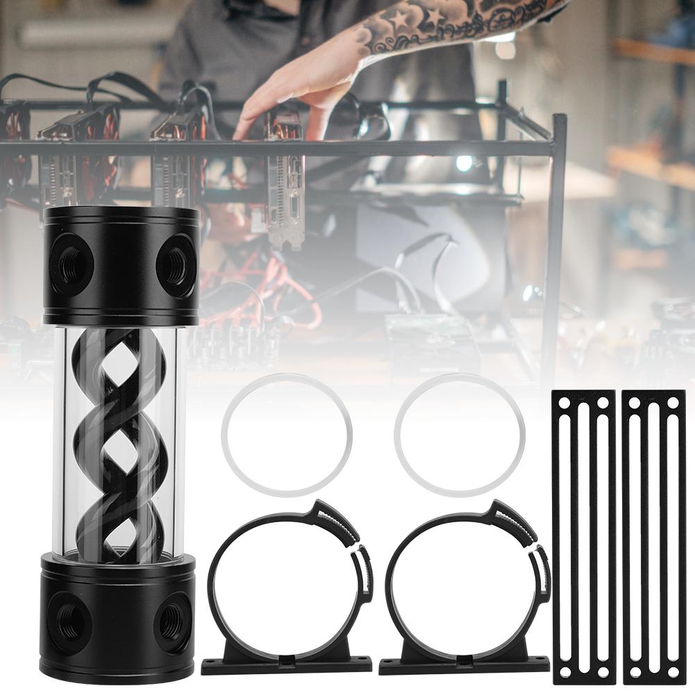 YSX TBDB170 6 Holes Computer Water Cooling Tank G14 Thread Cylinder PC Cooler Water Tank