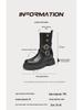 Augusden Women's Chunky Heel High Ankle Boots - Y2K Retro British Style, Thick-Soled, 2025 Collection