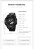 SKMEI 2583 New Large Dial Men's Digital Watch Countdown Stopwatch LED Light Electronic Watch 5 Alarm Clock Sports Watch Reloj