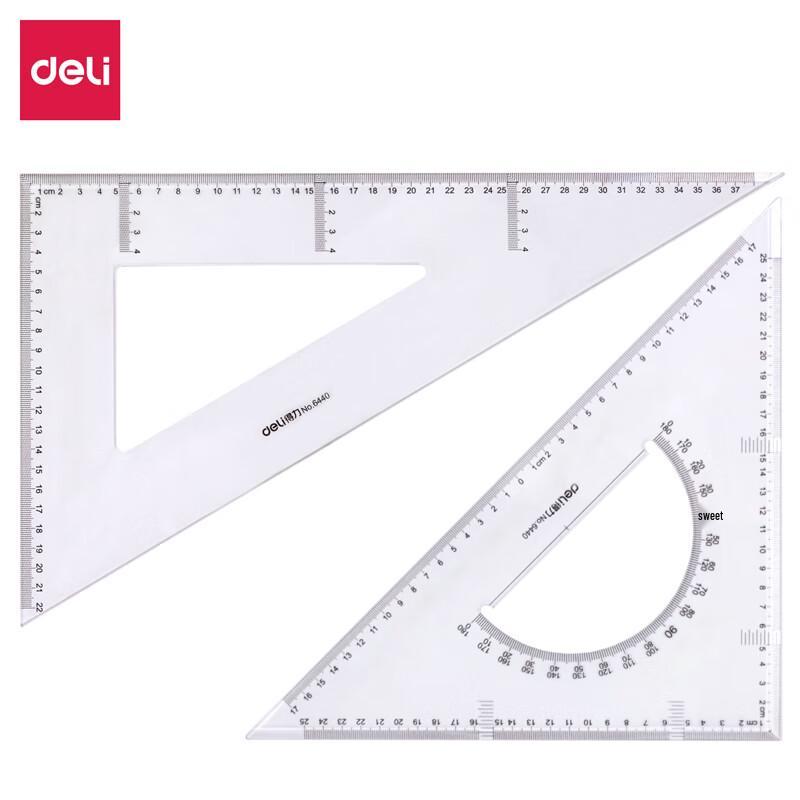 Deli 40cm Geometry Ruler Set