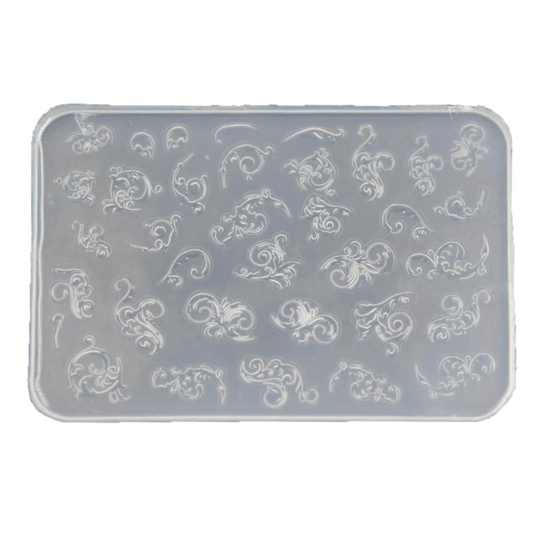 3D Nail Art Mold with Variety of Patterns Template Carving Sticker Stencil Tools Moulds for Nail Enthusiasts and Salons