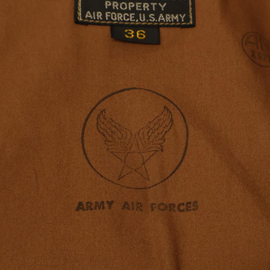 BUZZ RICKSON'S BR80324 PŁASZCZ PRZECIWDESZCZOWY CABLE CO. A-2 Kozia Skóra Kurtka Lotnicza 36 BrązowaUżywana