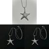 Bohemian Starfish Necklace Stainless Steel Snake Chain Minimalist Jewelry For Women Men