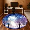 1pc Moonlit Forest Round Chair mat office Area Rug - Non-Slip, Floor Mat for Office, Bedroom, Ideal home decor gift p0105039