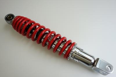 YSS Hinterradaufhängung für Address V125/G/S, Chrom/Rot, 5-stufige Federvorspannung, V125-315-RED