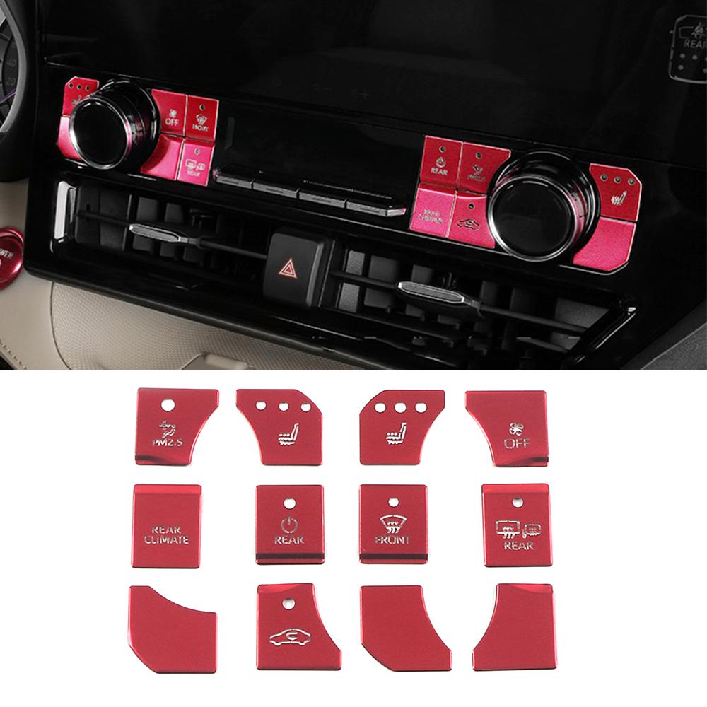 For Toyota Highlander XU70 2024  Center Console Air Conditioner AC Switch Button Protector Sticker Interior Styling Cover Trim