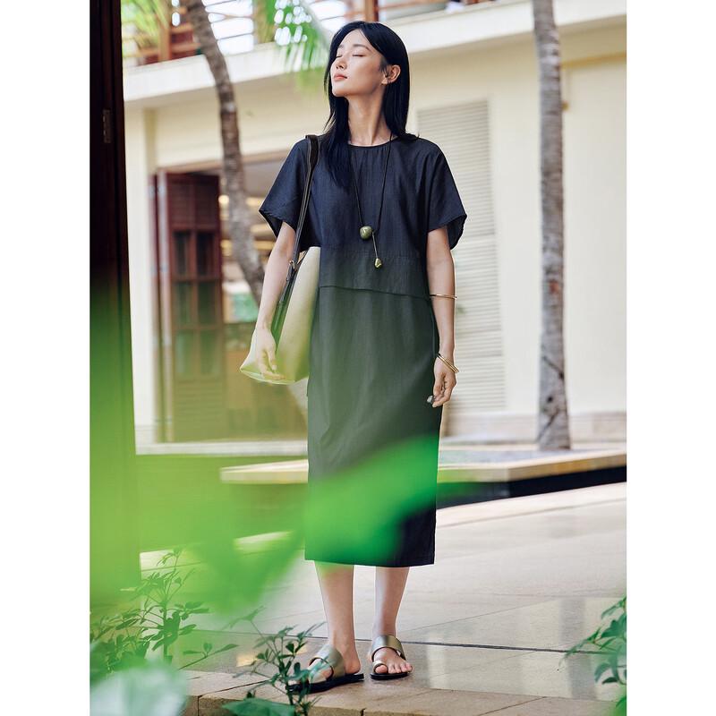 

JOOZZI Annaou Sea Salt Summer Lyocell Denim A-line Dress 2XL