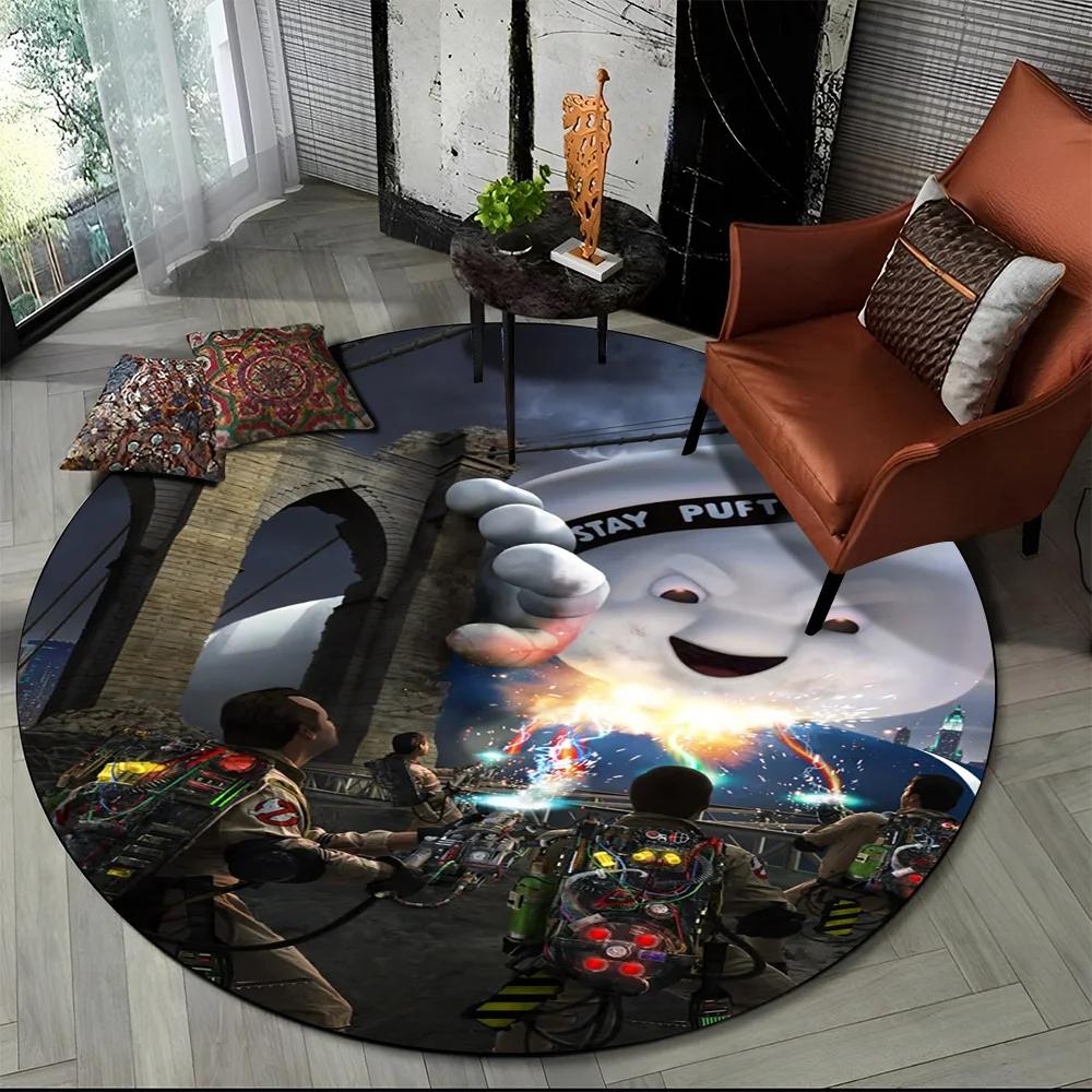 26 Style New G-Ghostbusters Horror Movie Cartoon Round Carpet Rug for Bedroom Living Room Sofa Decoration,pet Decor Floor Mat