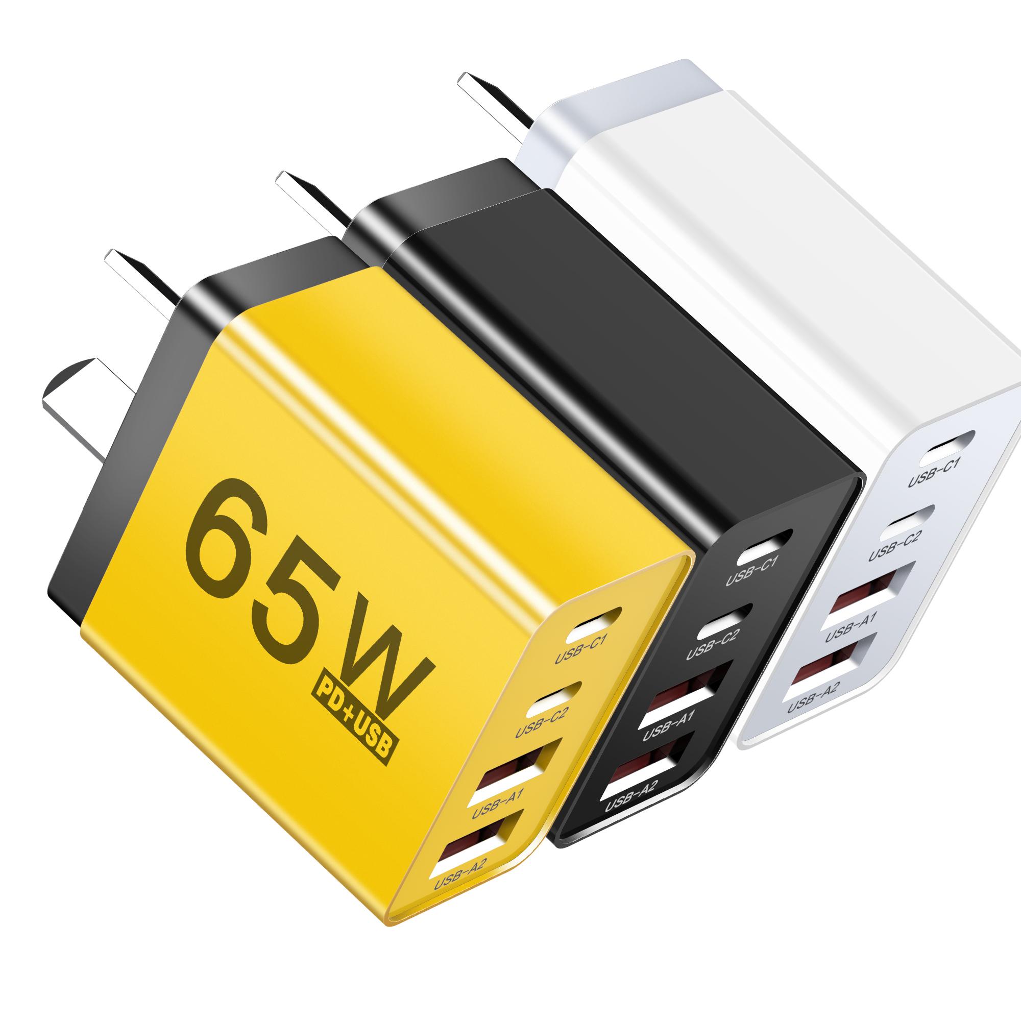 

65 Вт USB PD зарядное устройство Mutiports Plug быстрое зарядное устройство для мобильного телефона быстрое зарядное устройство Type C настенный адаптер для iPhone Xiaomi Samsung AU Plug