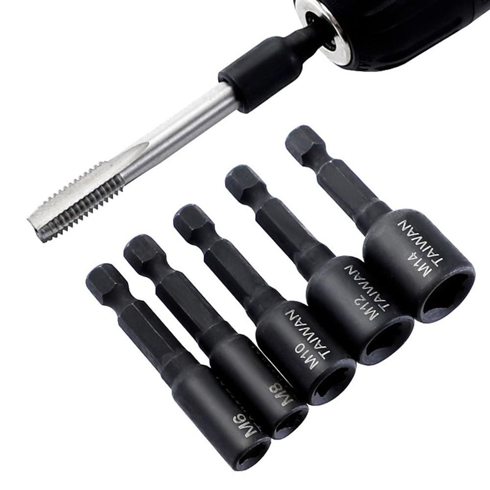 

Адаптер для торцевых головок с шестигранным хвостовиком 1/4 дюйма, черный, M4-M14, машинный 7PCS/SET