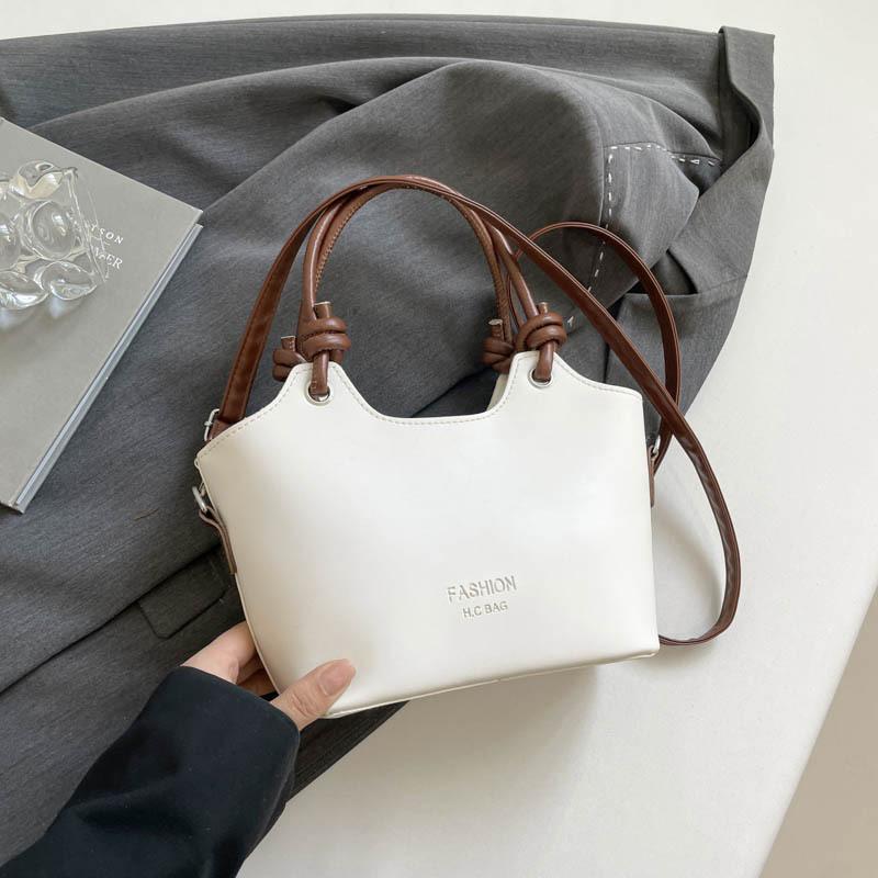 Simple women's bag bucket bag 2025 spring foreign trend fashionable women's casual shoulder messenger bag handbag